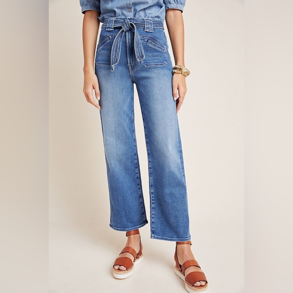 Mother Denim The Tie Patch Rambler in wash Hop on Hop off size 27